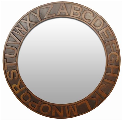 Acacia Lisbon Alphabet Mirror